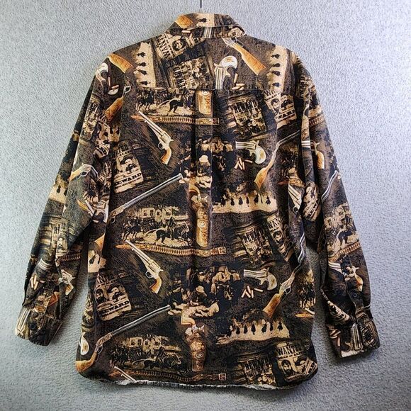Vintage Redhead Shirt Mens L Western Saloon Billy The Kid Woodland Cabin Hunting - Picture 5 of 13